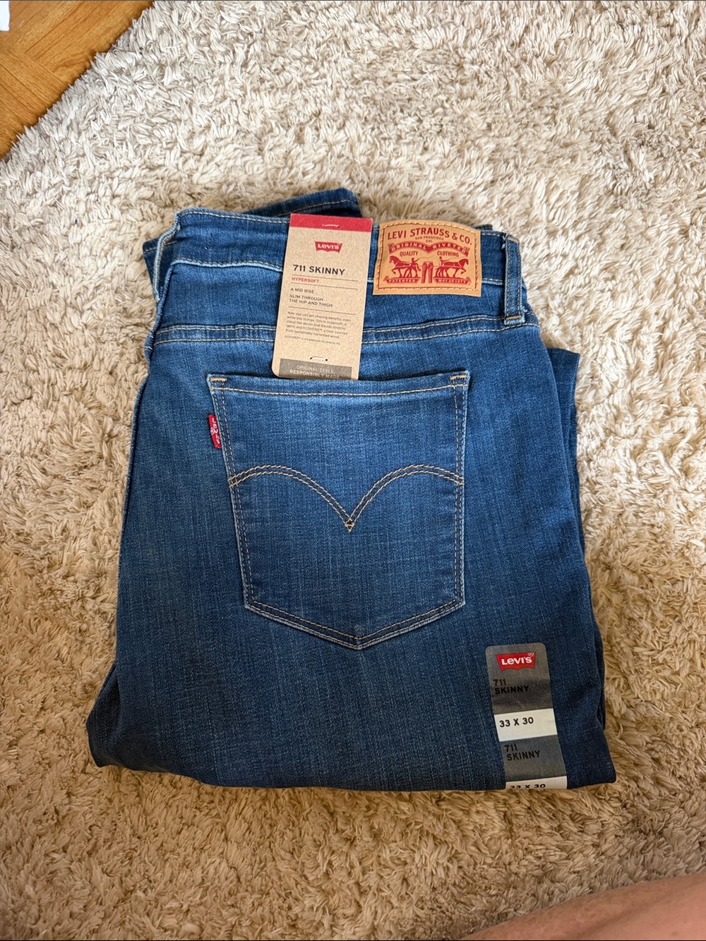 Levi's Blue 711 Skinny Jeans